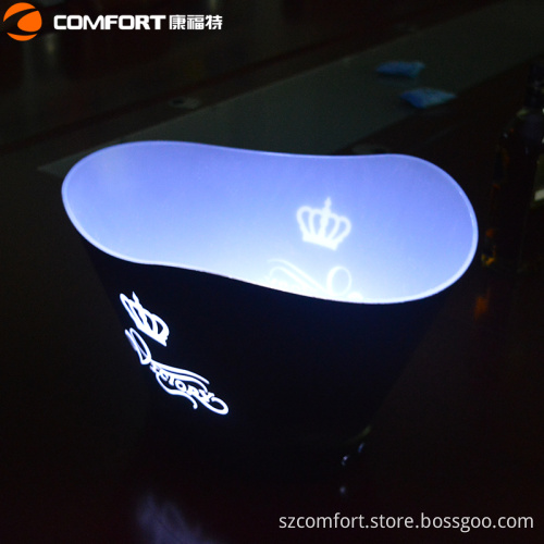 Plastic oil painted lighted ice pail